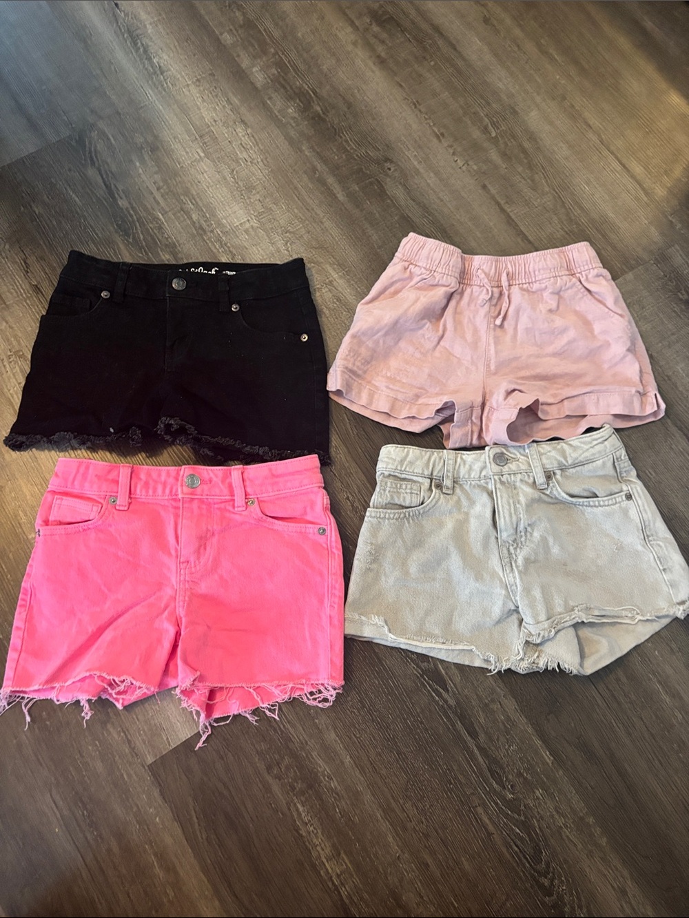 Cat & Jack Girls' Shorts Pack - Black, Pink, Light Pink, Light Gray